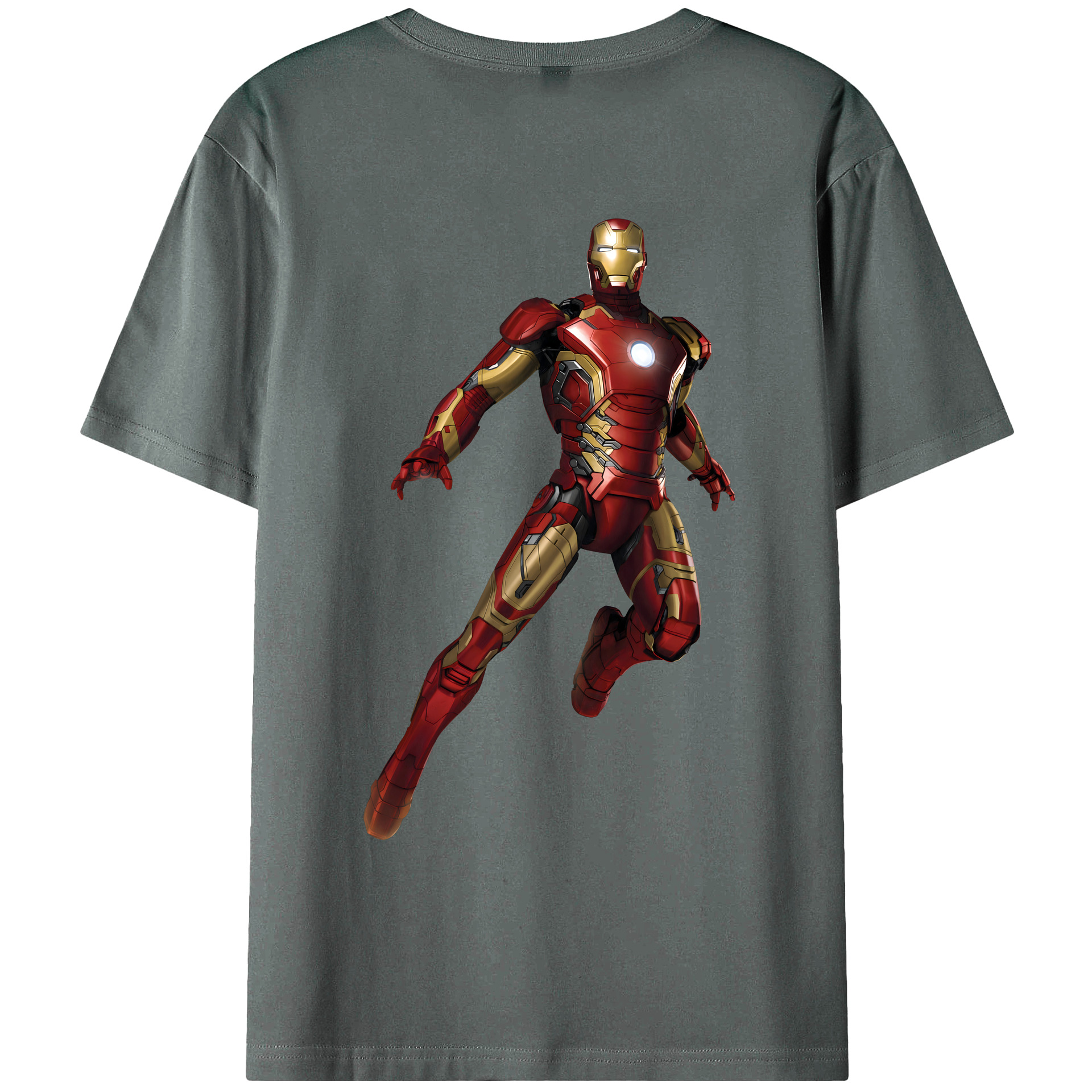 （画像用） アベンジャーズ The Avengers 綿100％ メンズ半袖Tシャツ（バックプリント） 通気性